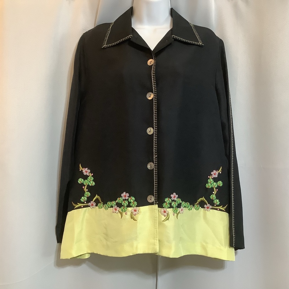 Spanner Top Women’s Size Large Button Down Silk